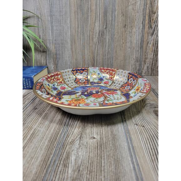 Vintage Daher Ware Asian Decor Round Metal Serving Tray Bowl - Picture 5 of 5